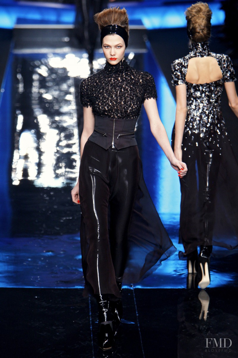 Karlie Kloss featured in  the Karl Lagerfeld fashion show for Autumn/Winter 2010
