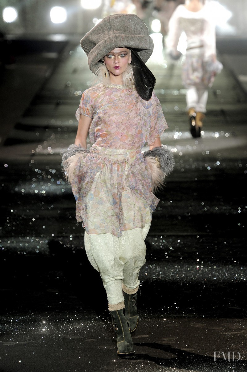 Sasha Pivovarova featured in  the John Galliano fashion show for Autumn/Winter 2010