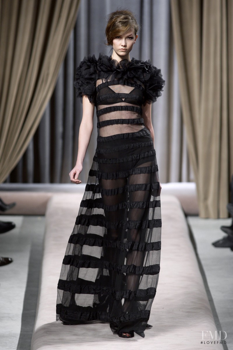 Karlie Kloss featured in  the Giambattista Valli fashion show for Autumn/Winter 2010