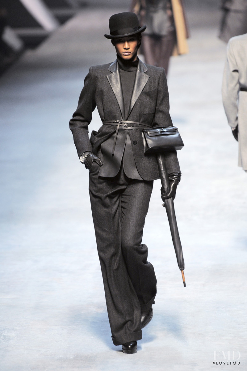 Sessilee Lopez featured in  the Hermès fashion show for Autumn/Winter 2010