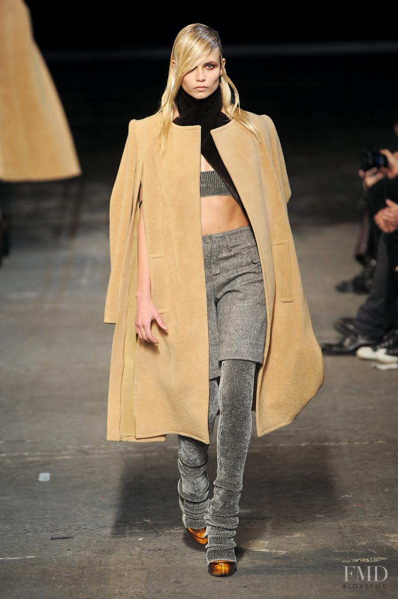 Natasha Poly featured in  the Alexander Wang fashion show for Autumn/Winter 2010