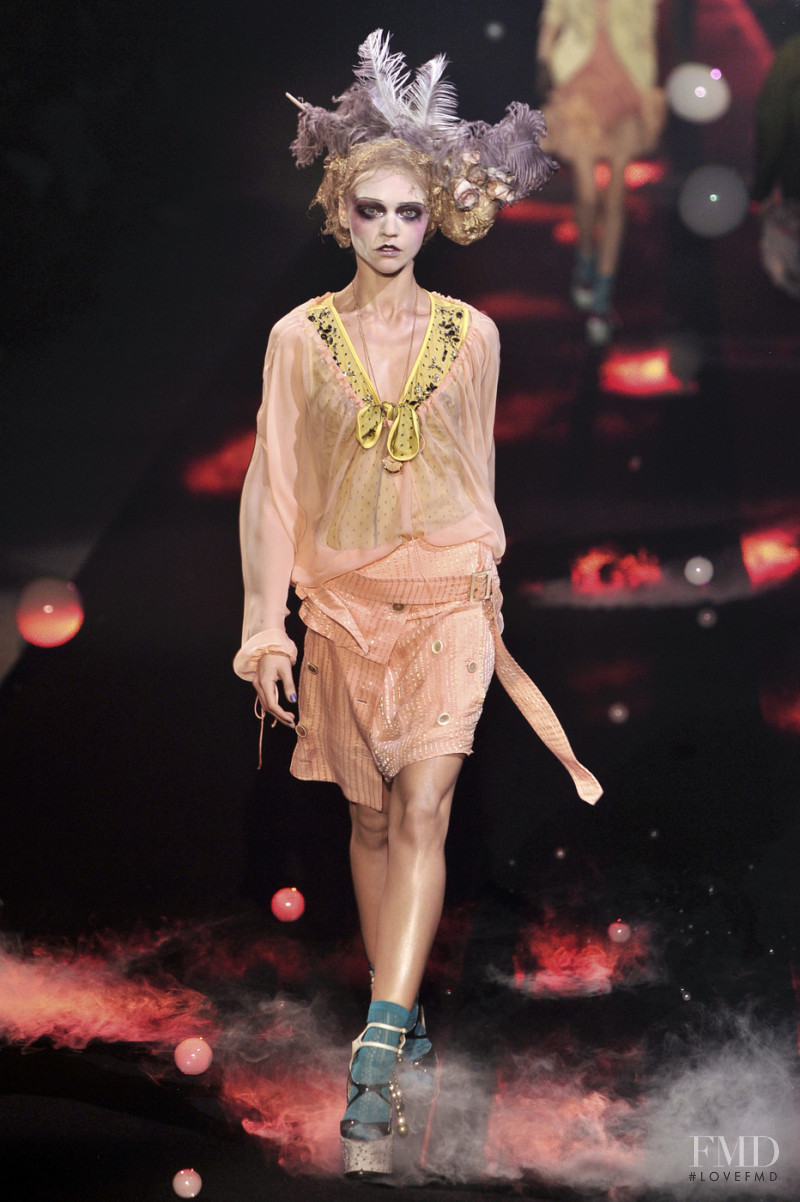 Sasha Pivovarova featured in  the John Galliano fashion show for Spring/Summer 2010