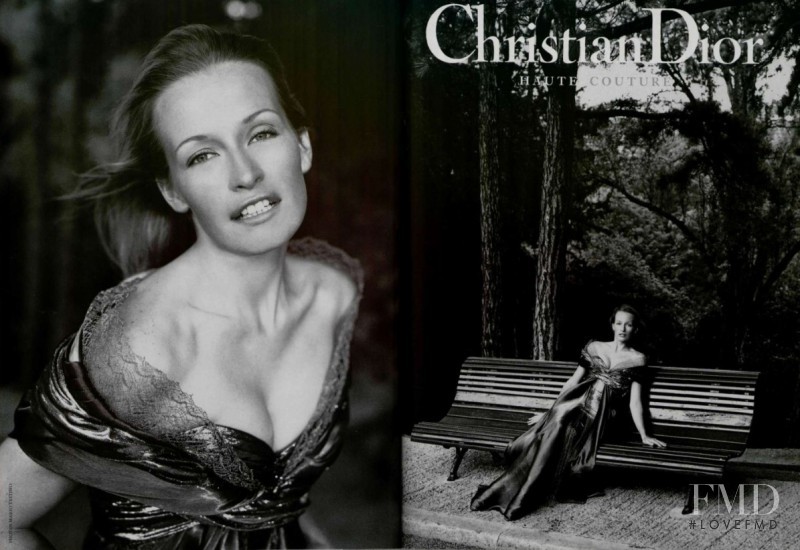 Estelle Hallyday (Lefebure) featured in  the Christian Dior Haute Couture advertisement for Autumn/Winter 1993