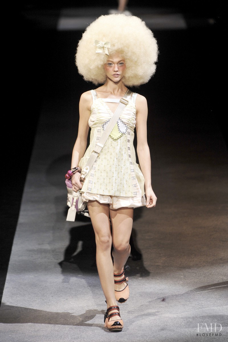 Sasha Pivovarova featured in  the Louis Vuitton fashion show for Spring/Summer 2010