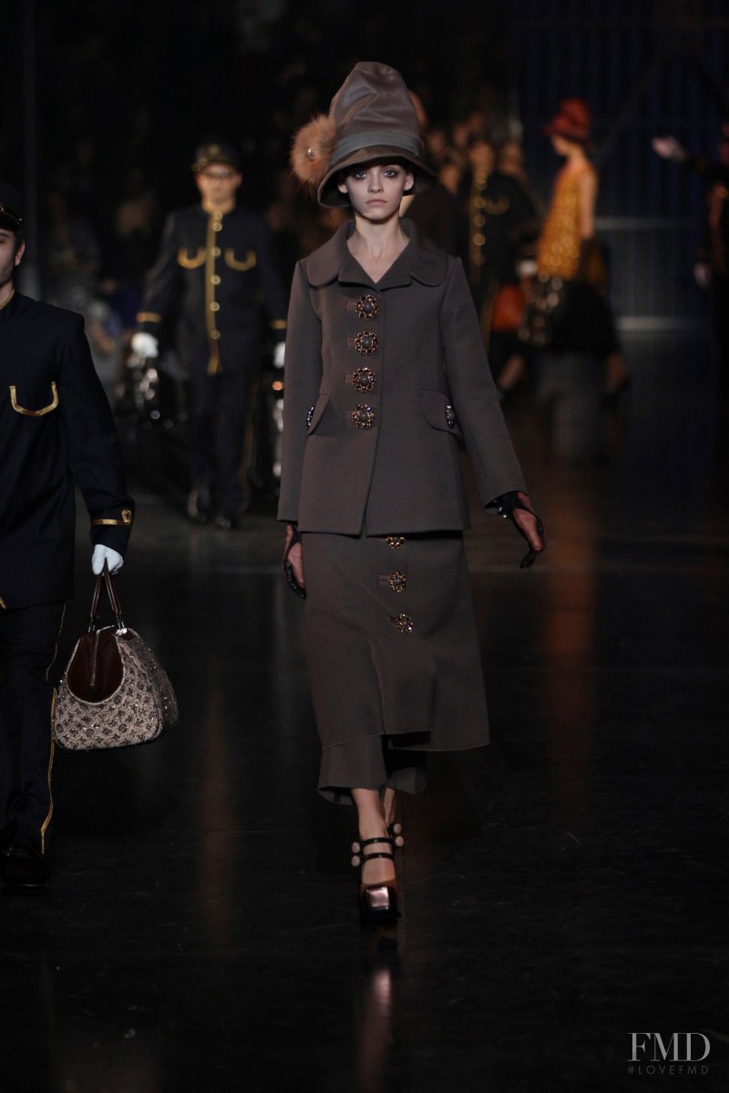 Ginta Lapina featured in  the Louis Vuitton fashion show for Autumn/Winter 2012