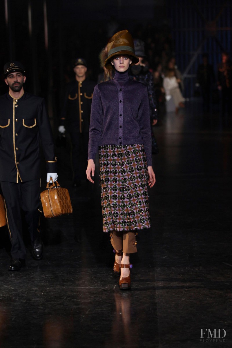 Carla Gebhart featured in  the Louis Vuitton fashion show for Autumn/Winter 2012