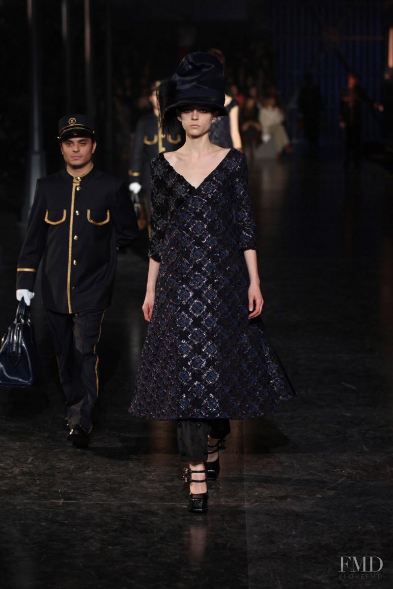Kel Markey featured in  the Louis Vuitton fashion show for Autumn/Winter 2012