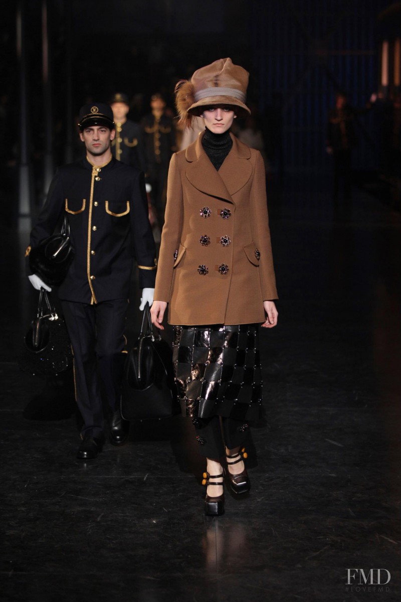 Marina Heiden featured in  the Louis Vuitton fashion show for Autumn/Winter 2012