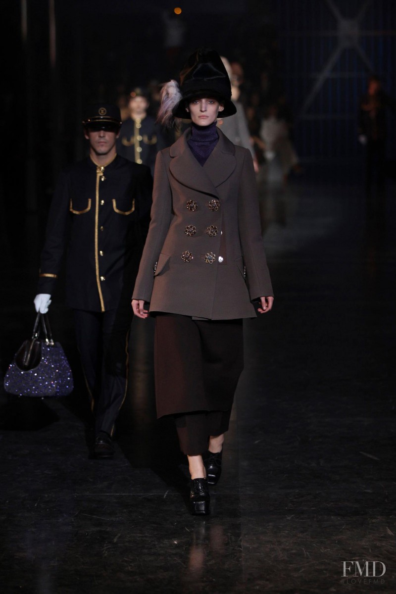 Franzi Mueller featured in  the Louis Vuitton fashion show for Autumn/Winter 2012
