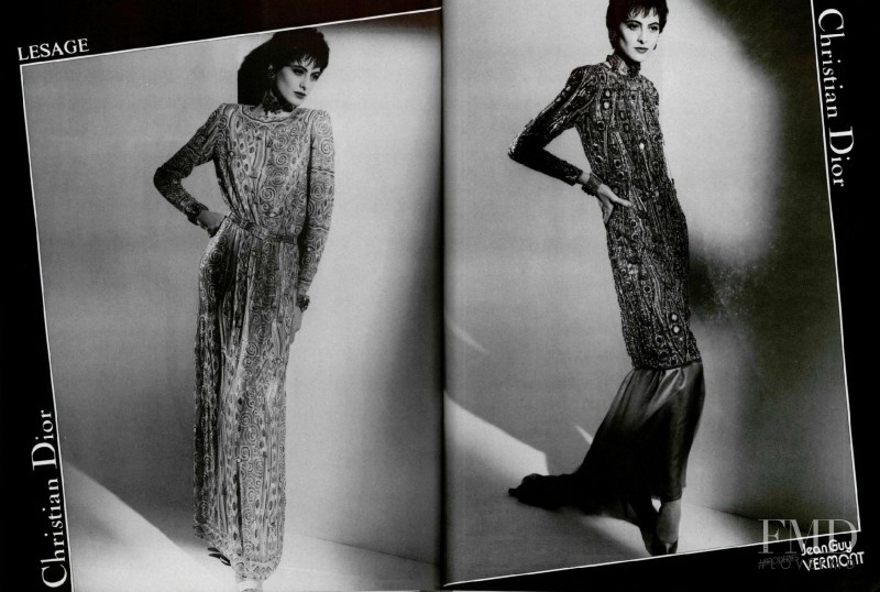 Ines de la Fressange featured in  the Christian Dior advertisement for Spring/Summer 1984