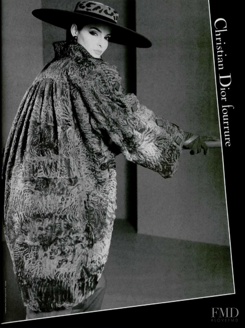 Joan Severance featured in  the Christian Dior advertisement for Autumn/Winter 1984