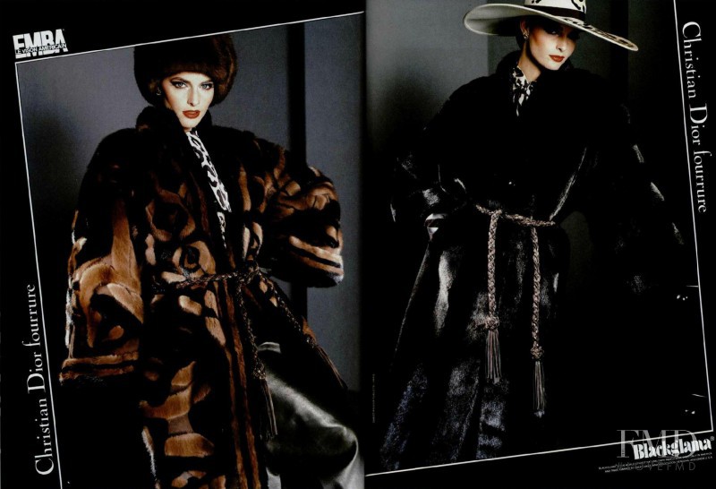 Joan Severance featured in  the Christian Dior advertisement for Autumn/Winter 1984