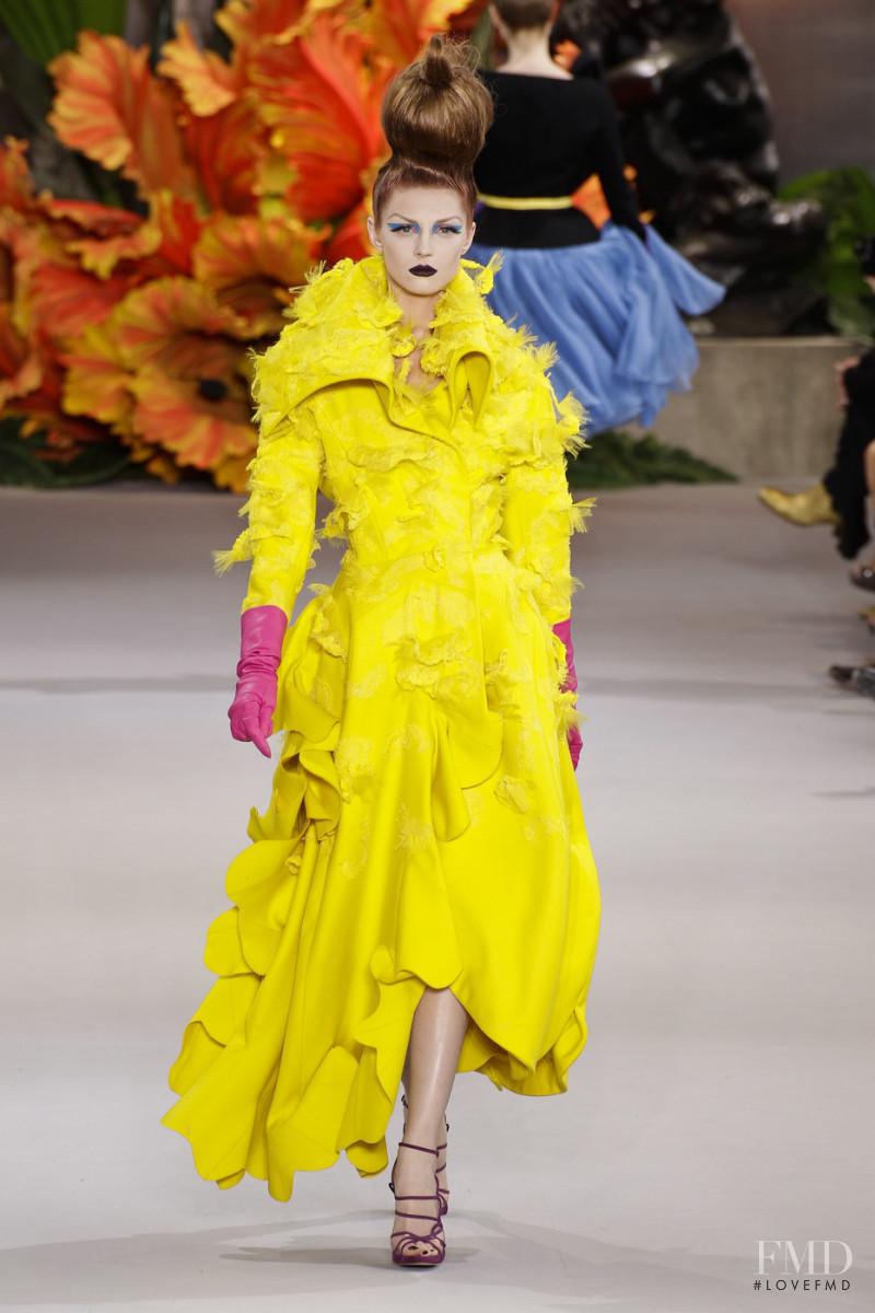 Olga Sherer featured in  the Christian Dior Haute Couture fashion show for Autumn/Winter 2010