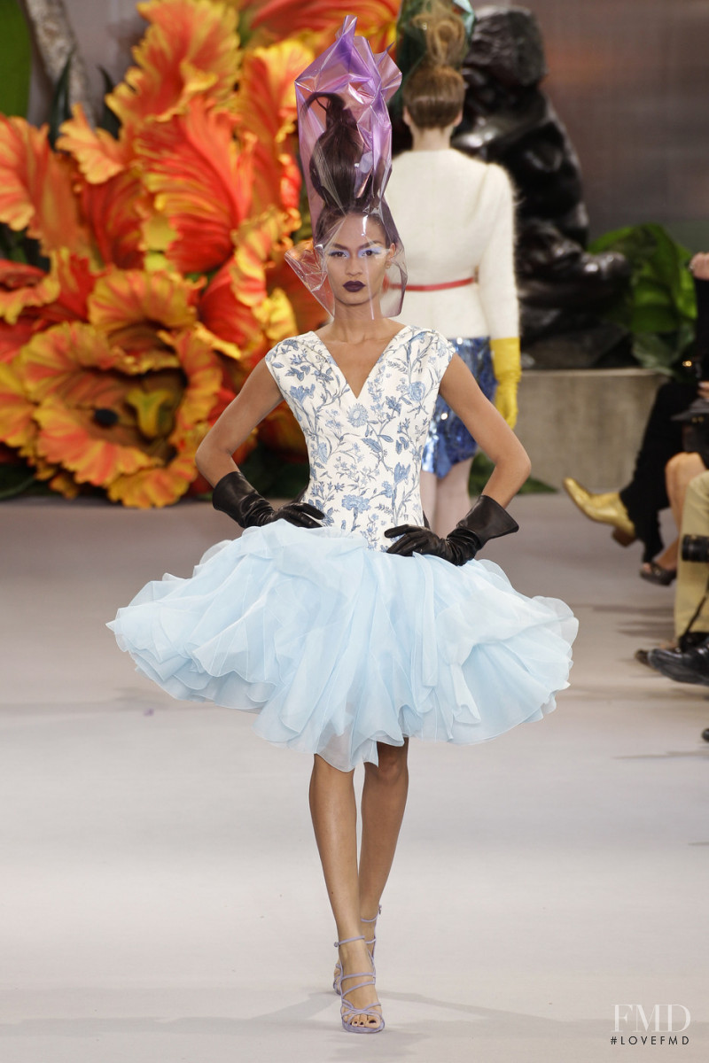 Joan Smalls featured in  the Christian Dior Haute Couture fashion show for Autumn/Winter 2010
