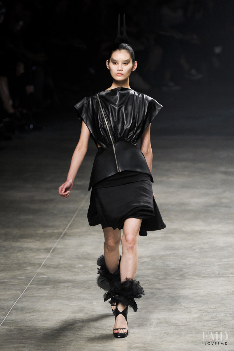 Ming Xi featured in  the Rick Owens Anthem fashion show for Spring/Summer 2011