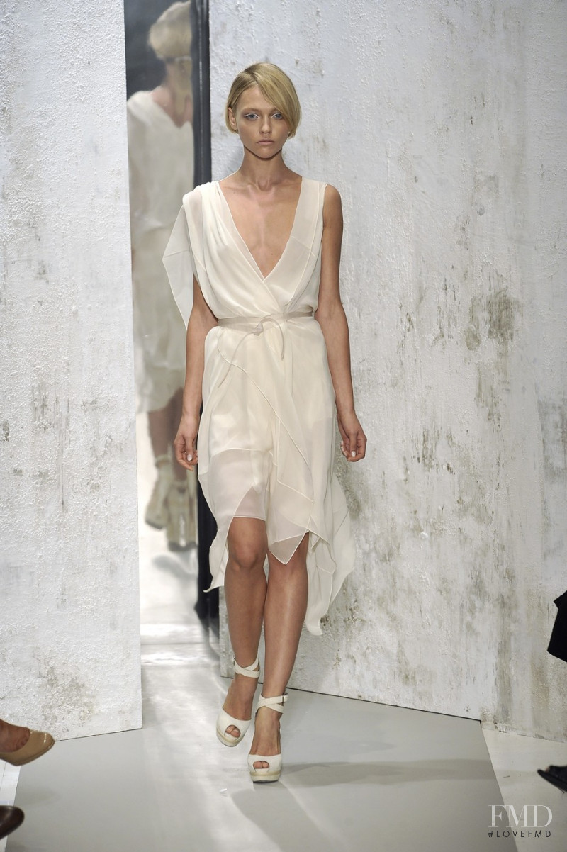 Sasha Pivovarova featured in  the Donna Karan New York fashion show for Spring/Summer 2010