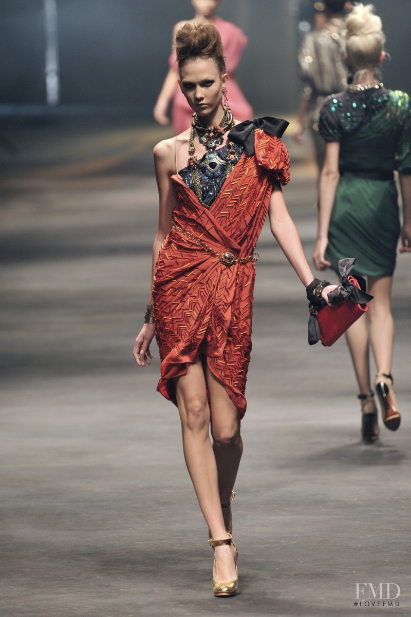 Karlie Kloss featured in  the Lanvin fashion show for Spring/Summer 2010
