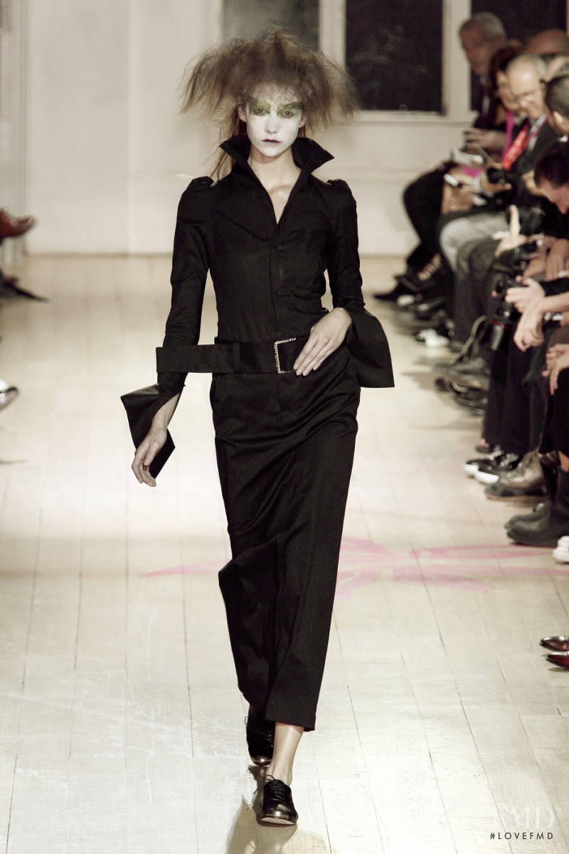 Karlie Kloss featured in  the Yohji Yamamoto fashion show for Spring/Summer 2010