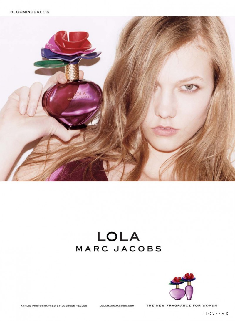 Karlie Kloss featured in  the Marc Jacobs Beauty Lola Fragrance advertisement for Spring/Summer 2009