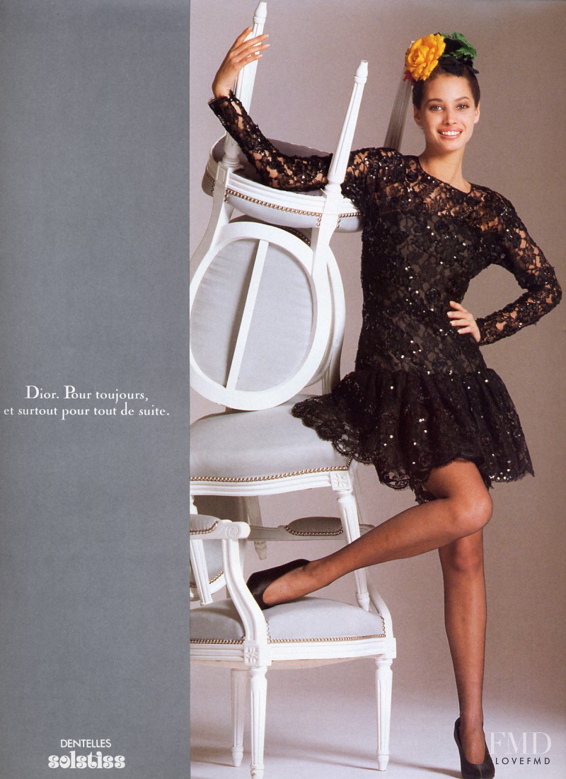 Christy Turlington featured in  the Christian Dior advertisement for Autumn/Winter 1987