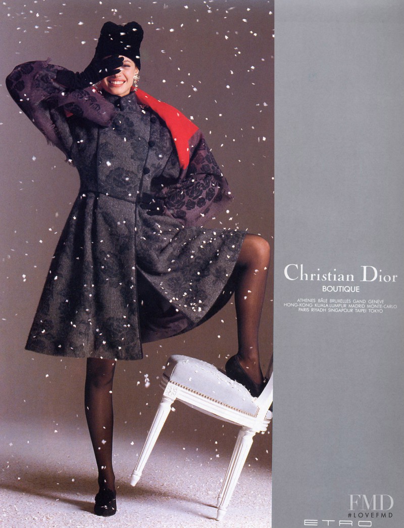 Christy Turlington featured in  the Christian Dior advertisement for Autumn/Winter 1987