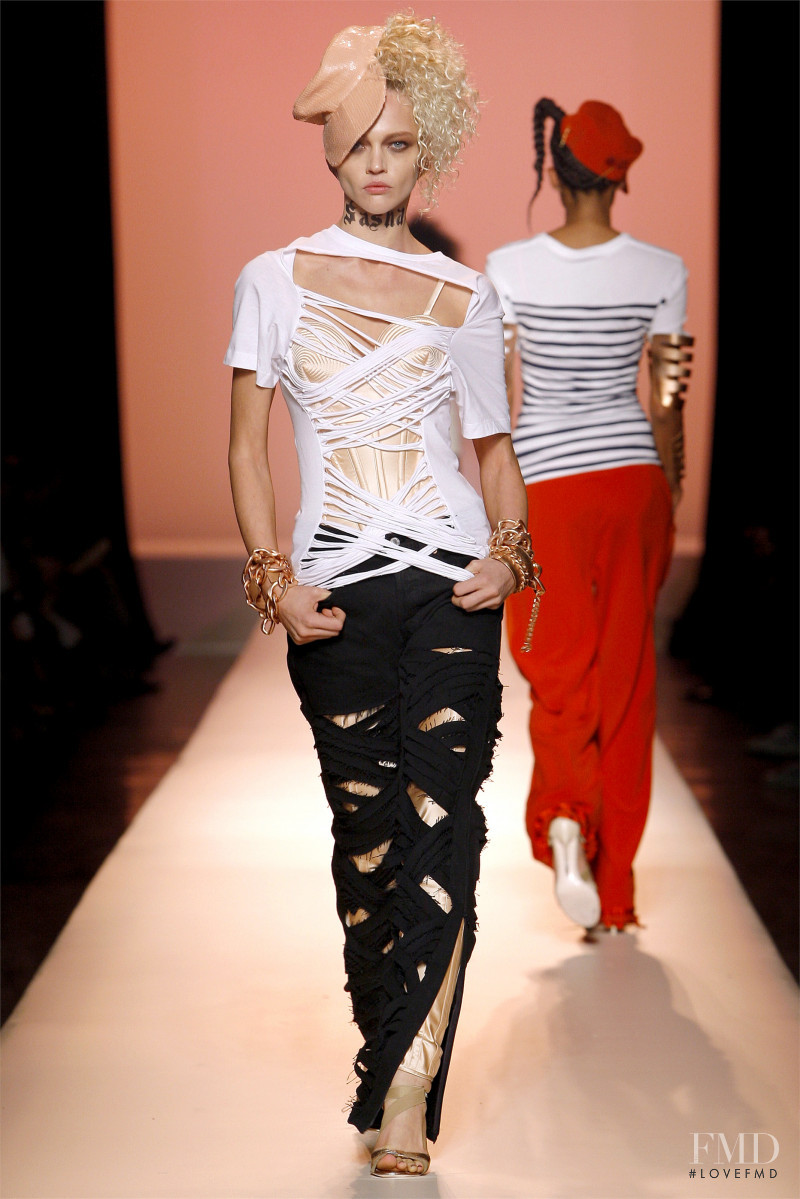 Sasha Pivovarova featured in  the Jean-Paul Gaultier fashion show for Spring/Summer 2010