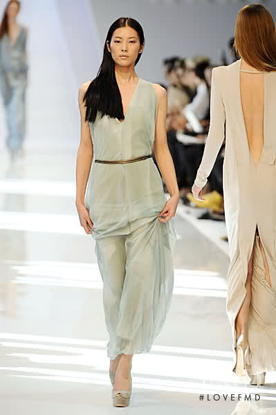 Liu Wen featured in  the Akris fashion show for Spring/Summer 2010