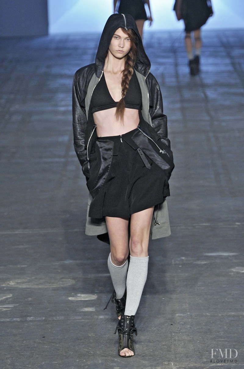 Karlie Kloss featured in  the Alexander Wang fashion show for Spring/Summer 2010