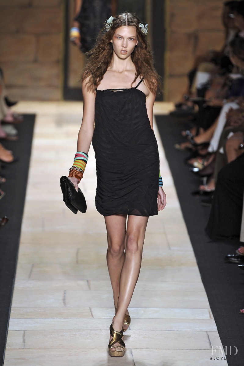 Karlie Kloss featured in  the Diane Von Furstenberg fashion show for Spring/Summer 2010