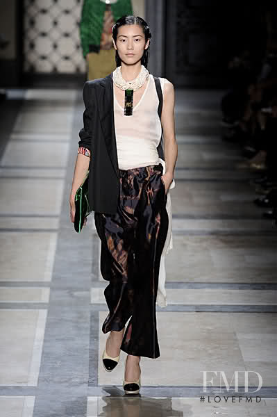 Liu Wen featured in  the Dries van Noten fashion show for Spring/Summer 2010