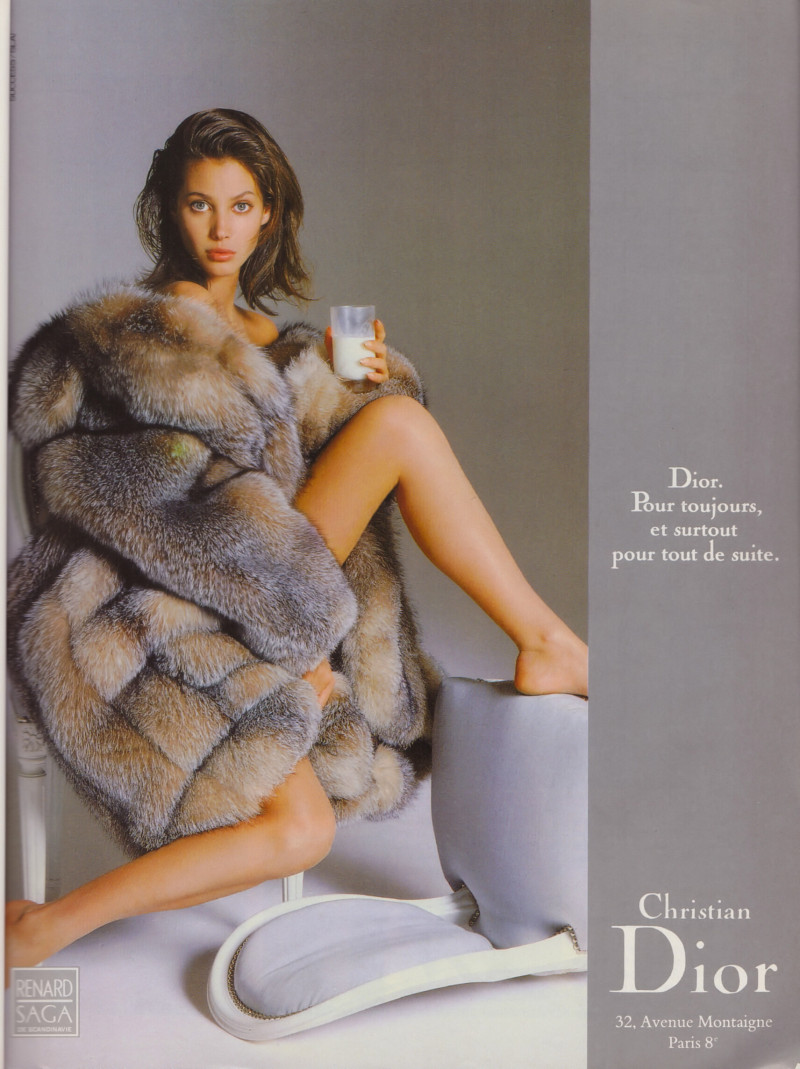 Christy Turlington featured in  the Christian Dior advertisement for Autumn/Winter 1988