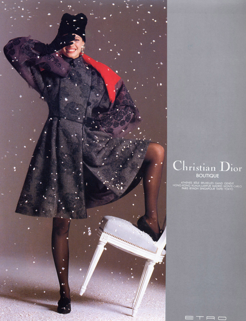 Christy Turlington featured in  the Christian Dior advertisement for Autumn/Winter 1988