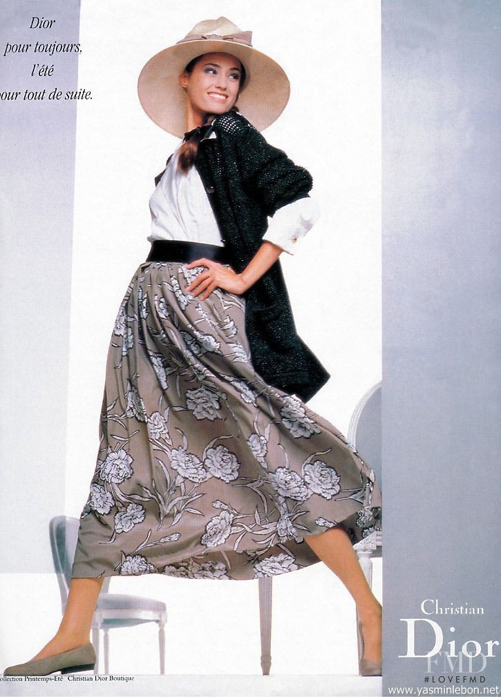 Yasmin Le Bon featured in  the Christian Dior advertisement for Spring/Summer 1989