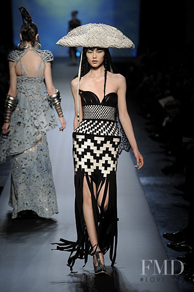 Liu Wen featured in  the Jean Paul Gaultier Haute Couture fashion show for Spring/Summer 2010