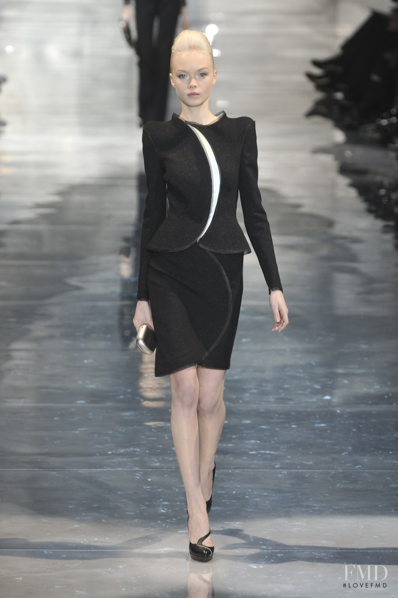 Siri Tollerod featured in  the Armani Prive fashion show for Spring/Summer 2010