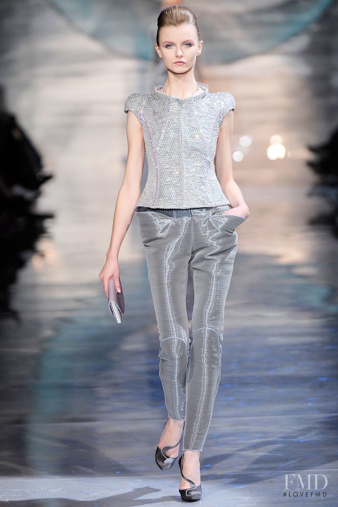 Kamila Filipcikova featured in  the Armani Prive fashion show for Spring/Summer 2010