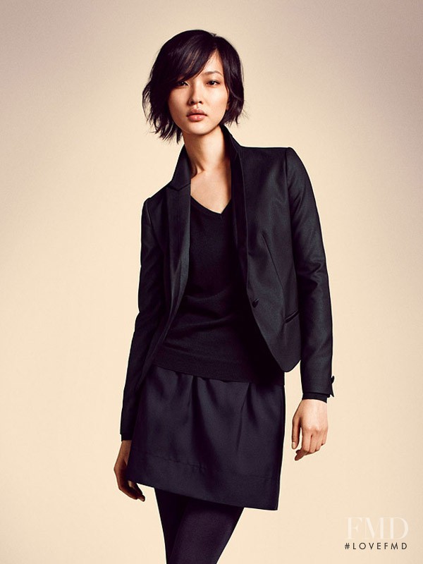 Du Juan featured in  the Uniqlo lookbook for Fall 2010