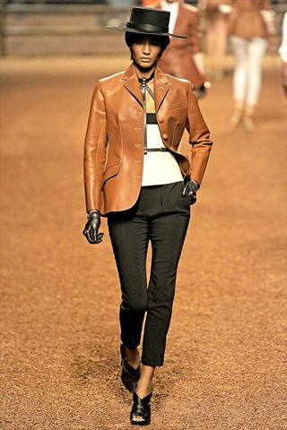 Sessilee Lopez featured in  the Hermès fashion show for Spring/Summer 2011