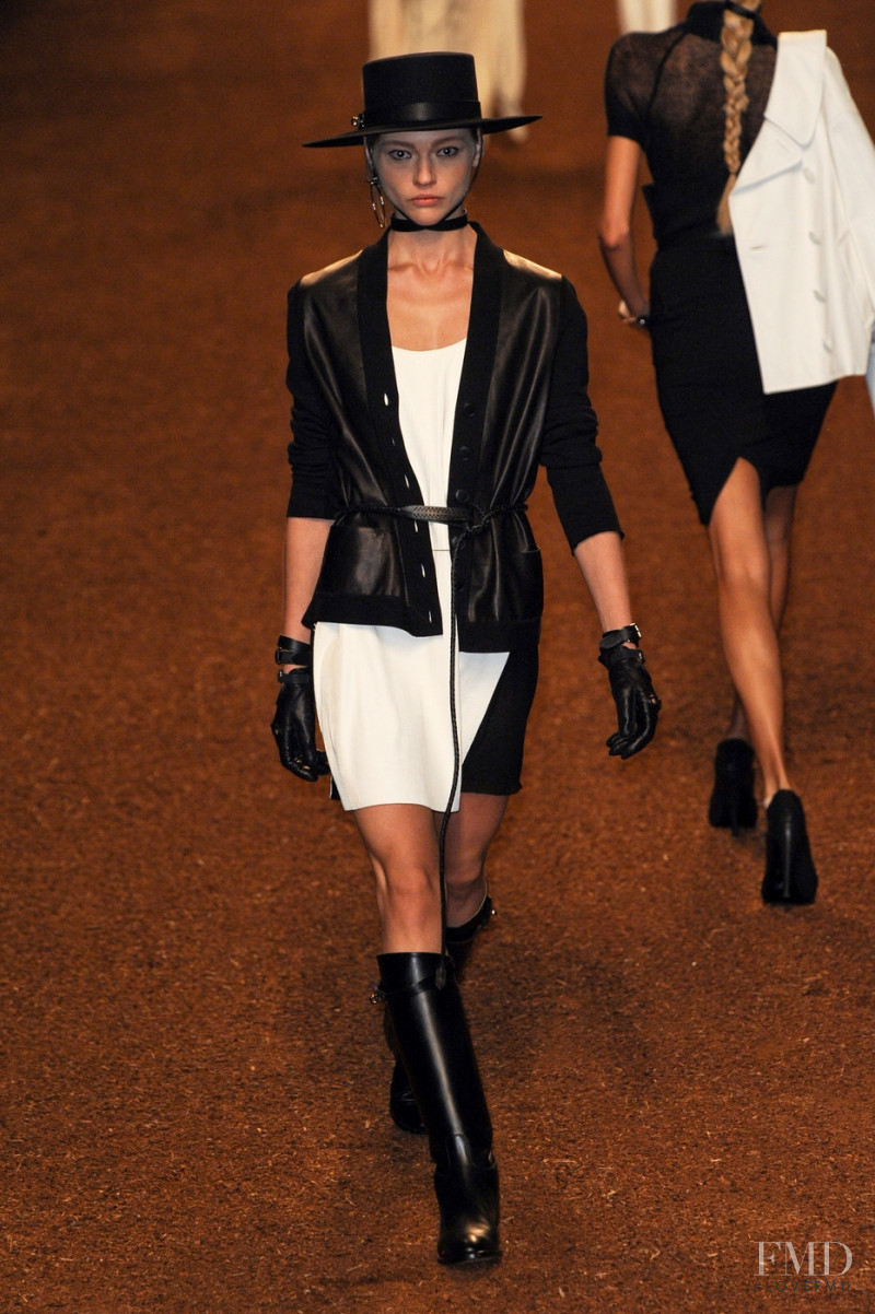 Sasha Pivovarova featured in  the Hermès fashion show for Spring/Summer 2011