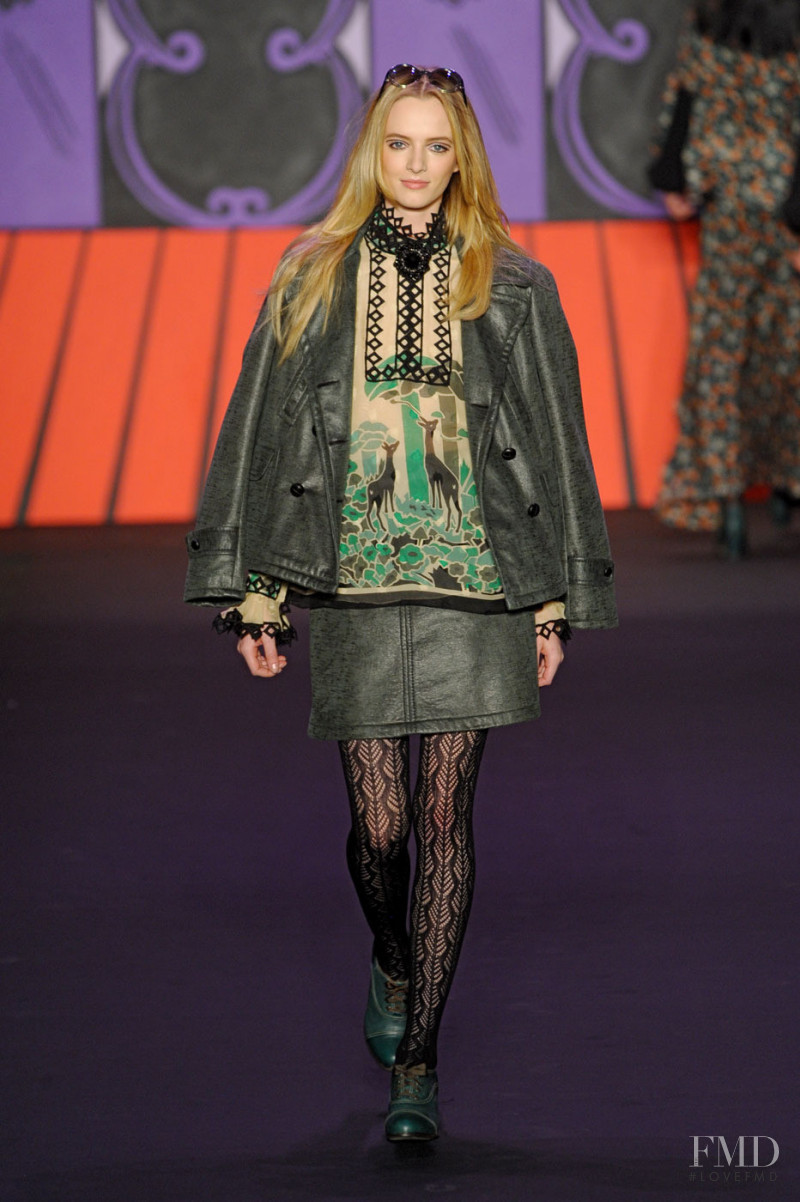 Daria Strokous featured in  the Anna Sui fashion show for Autumn/Winter 2011