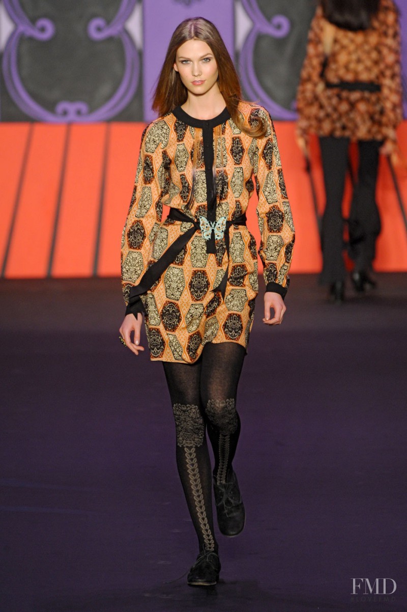 Karlie Kloss featured in  the Anna Sui fashion show for Autumn/Winter 2011