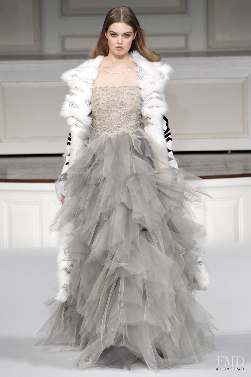 Lindsey Wixson featured in  the Oscar de la Renta fashion show for Autumn/Winter 2011