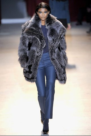 Sessilee Lopez featured in  the Zac Posen fashion show for Autumn/Winter 2011