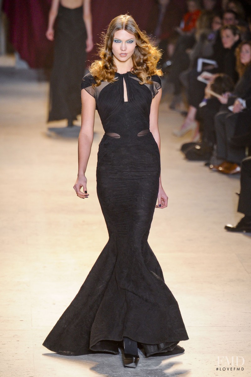 Karlie Kloss featured in  the Zac Posen fashion show for Autumn/Winter 2011