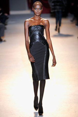 Ajak Deng featured in  the Zac Posen fashion show for Autumn/Winter 2011