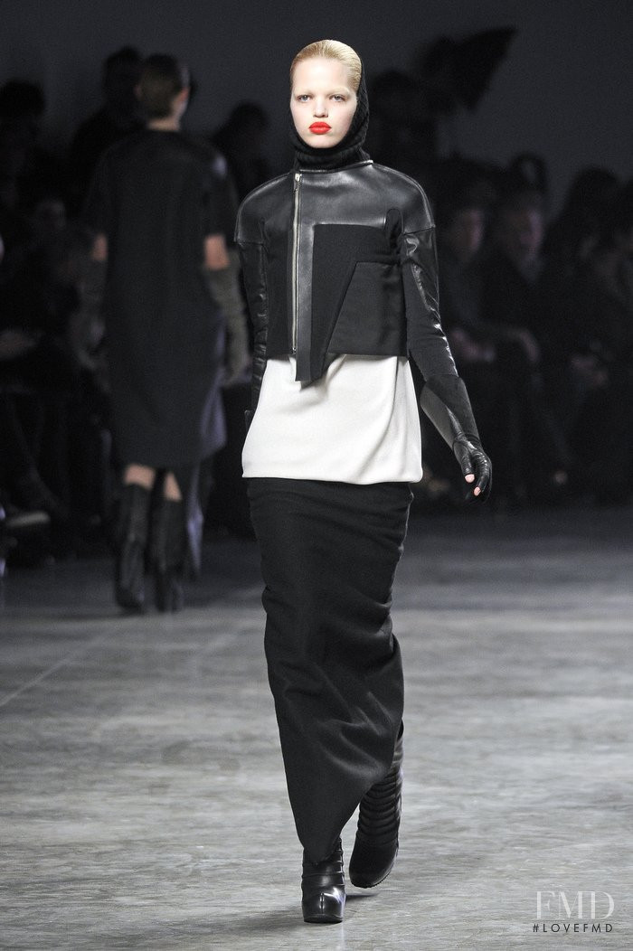Daphne Groeneveld featured in  the Rick Owens Limo fashion show for Autumn/Winter 2011