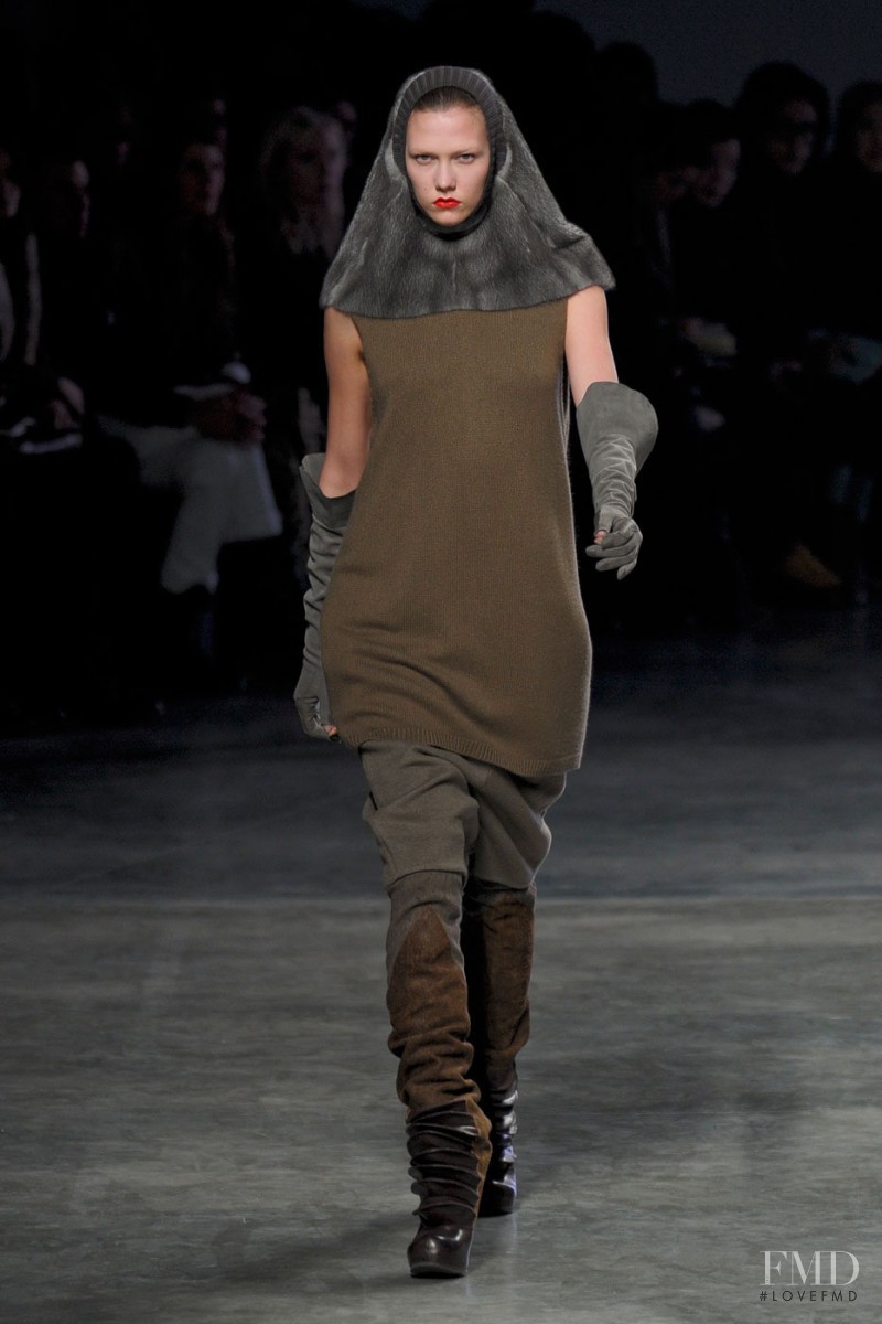 Karlie Kloss featured in  the Rick Owens Limo fashion show for Autumn/Winter 2011