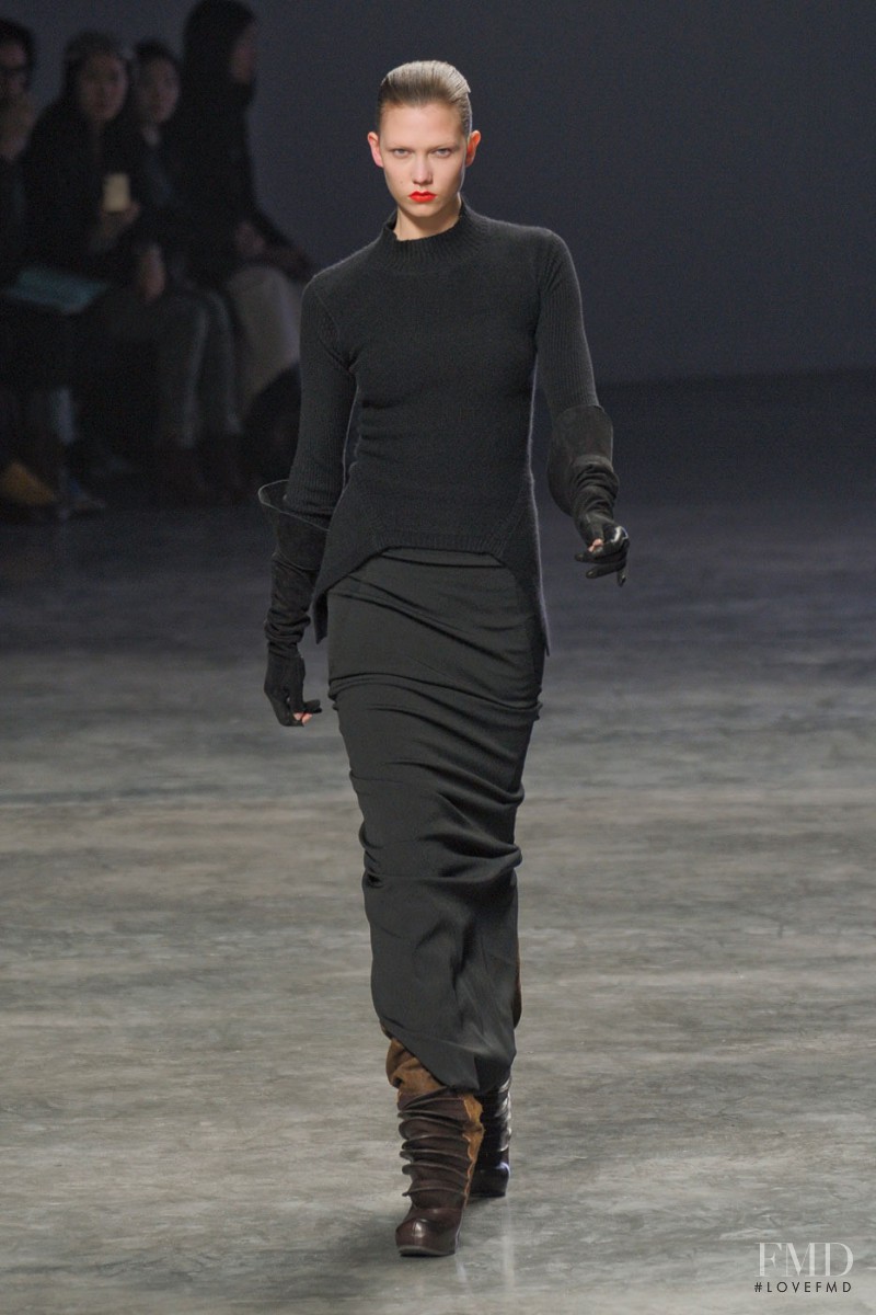 Karlie Kloss featured in  the Rick Owens Limo fashion show for Autumn/Winter 2011