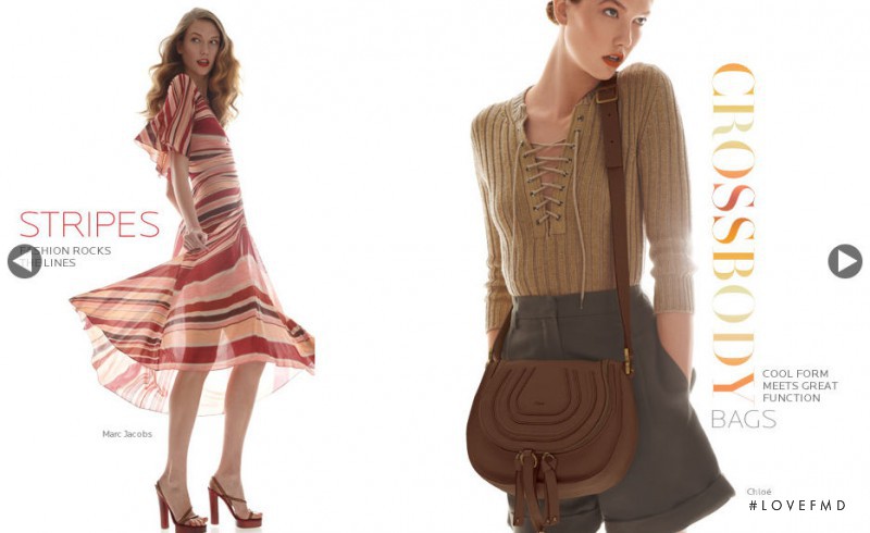 Karlie Kloss featured in  the Neiman Marcus lookbook for Spring 2011