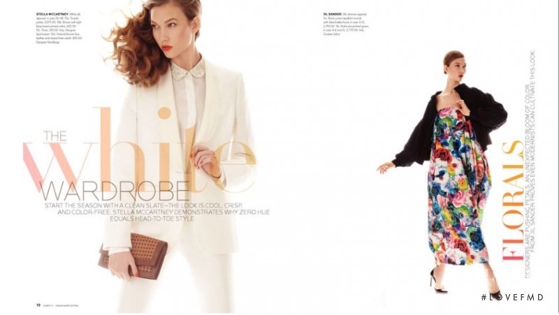 Karlie Kloss featured in  the Neiman Marcus lookbook for Spring 2011